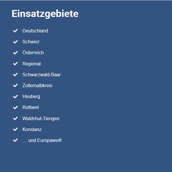 Einsatzgebiete