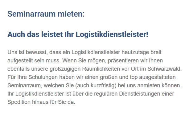 Seminarraum Vermietung in 8234 Stetten