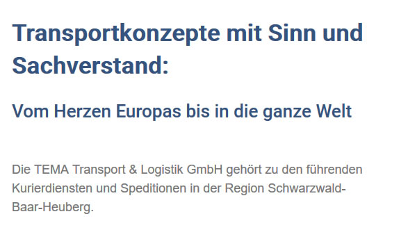 Transportkonzepte
